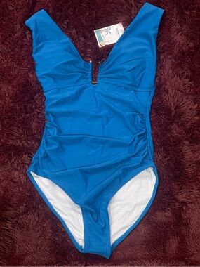 NWT B2PRITY Blue One-Piece Swimsuit